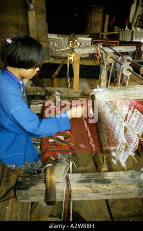 Il Bhutan Caption locale Bhutan Yatha tessitura Foto Stock