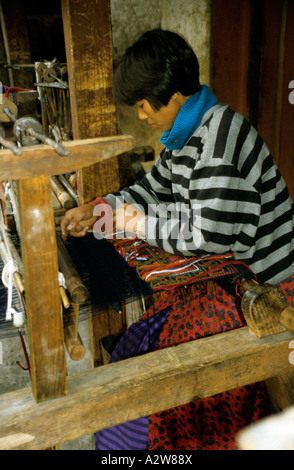 Il Bhutan Caption locale Bhutan Yatha tessitura Foto Stock