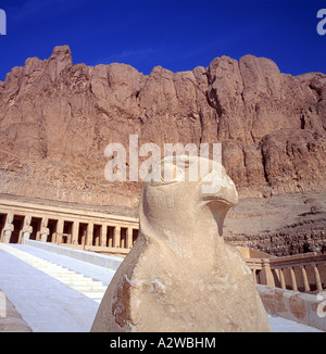 Monumento del dio Horus Hatschepsut Tempio Egitto Foto Stock