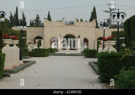 La santissima spot in Bahá í mondo Bahji vicino a acri di Israele Foto Stock