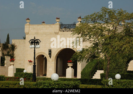 La santissima spot in Bahá í mondo Bahji vicino a acri di Israele Foto Stock
