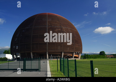 Il CERN Globo della scienza e dell'innovazione, Ginevra, Svizzera Foto Stock