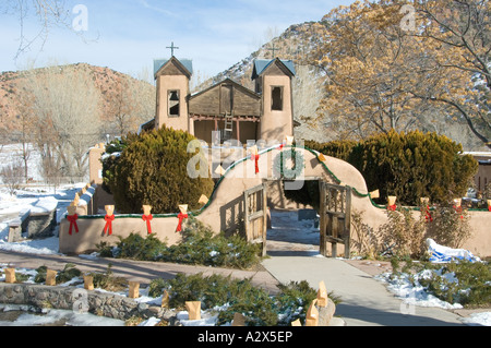 Santuario di Chimayo, Nuovo Messico a Natale 2 Foto Stock