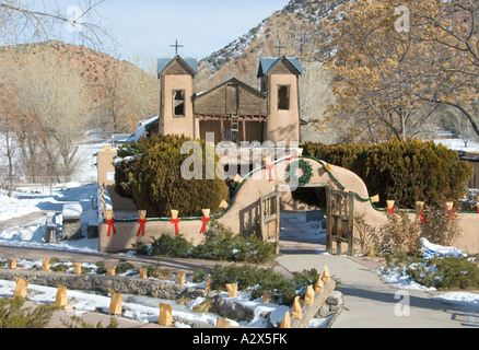 Santuario di Chimayo, Nuovo Messico a Natale 3 Foto Stock