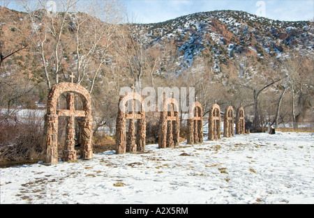 Santuario di Chimayo, Nuovo Messico a Natale 6 Foto Stock