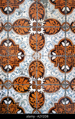 Azulejo portogallo Lisbona olandese piastrella vetrinata Rivestimento parete decoro Foto Stock