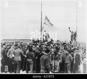 La liberazione di Dachau Foto Stock