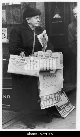 Decesso di George Vi News Foto Stock