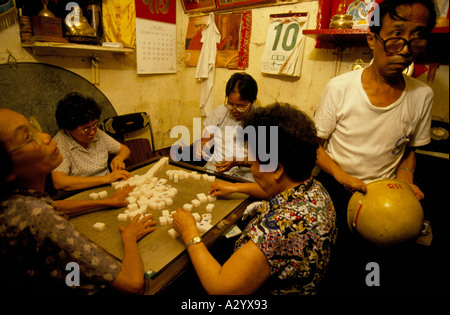 Gioca mahjong hongkong Foto Stock