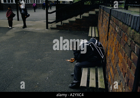 Hackney downs school impostato per essere chiuso dal governo nel 1995 a causa di prestazioni scadenti condizioni breaktime 1994 Foto Stock