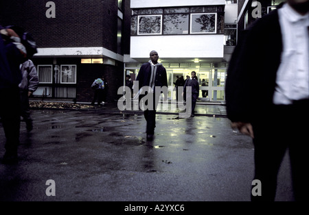 Hackney downs school impostato per essere chiuso dal governo nel 1995 a causa di scarse prestazioni e condizioni fine della scuola 1994 Foto Stock