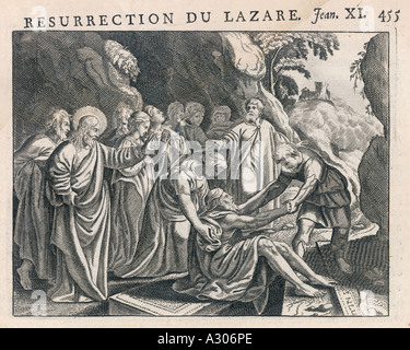 Gesù risuscita Lazzaro Foto Stock