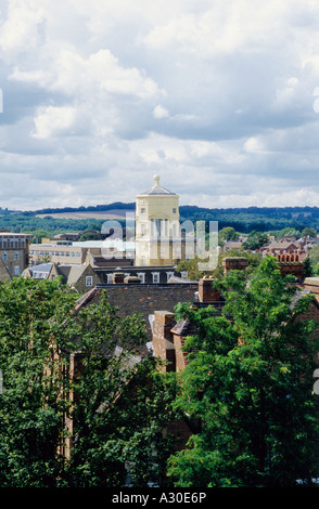 Vista di Oxford's Green College Observatory e il sito di ex Radcliffe infermeria Foto Stock