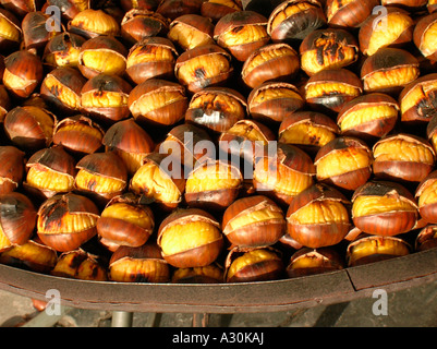 Castagne arrostite Foto Stock