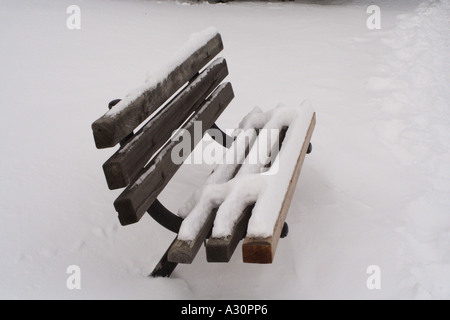 Neve sul banco di lavoro Foto Stock