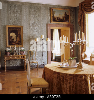 Sala da pranzo di Palazzo Ruspoli a Roma Foto Stock