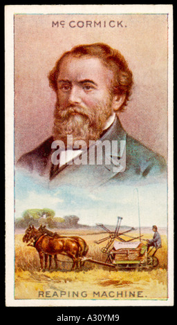 Cyrus Mccormick Cig Card Foto Stock