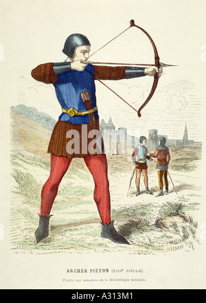 Archer del XIII secolo Foto Stock