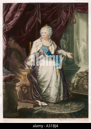 Catherine II Anon il colore Foto Stock