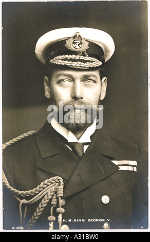 George V Postcard 1910 Foto Stock