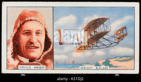 Orville Wright biplano Foto Stock