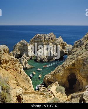 Ponta da Piedade, vicino a Lagos, Algarve, PORTOGALLO Foto Stock