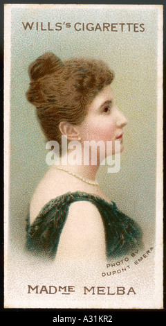 Nellie Melba Cig Card Foto Stock