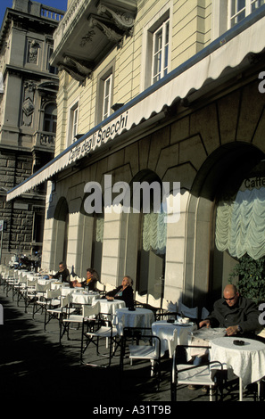 Caffé degli Specchi Unità d Italia Piazza Trieste Friuli Venezia Giulia Italia Foto Stock