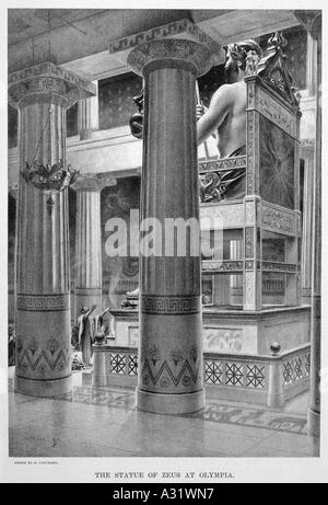 Statua di Zeus Olympia Foto Stock