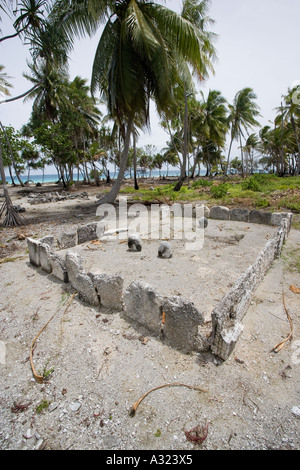 Cosa significa Marae in Fakarava isole Tuamotu Polinesia Francese Foto Stock