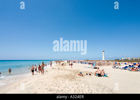 Spiaggia di Playa del Matorral, Jandia (Morro Jable), Fuerteventura, Isole Canarie, Spagna Foto Stock