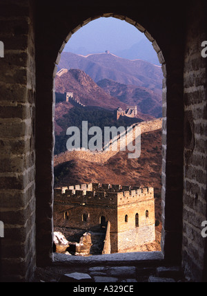 La Grande Muraglia della Cina vicino Pechino CINA Foto Stock