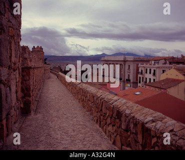 I bastioni della città fortificata di Avila, Spagna Foto Stock