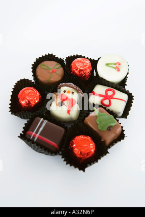 Assortiti cioccolatini di Natale Foto Stock