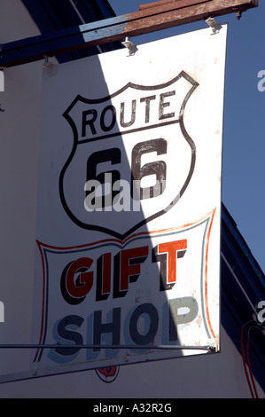 Cartello stradale - storica Route 66 Foto Stock