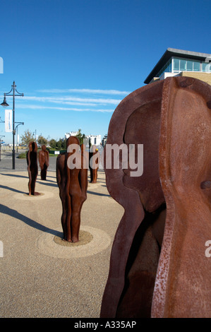 Peter Burke d'installazione di ferro gli uomini a Woolwich London REGNO UNITO Foto Stock