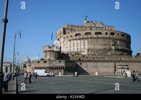 Castel Sant'Angelo vicino alla Città del Vaticano a Roma, lazio, Italy Foto Stock