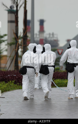 Il terrorismo chimico di funzionamento Foto Stock