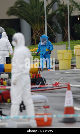 Il terrorismo chimico di funzionamento Foto Stock