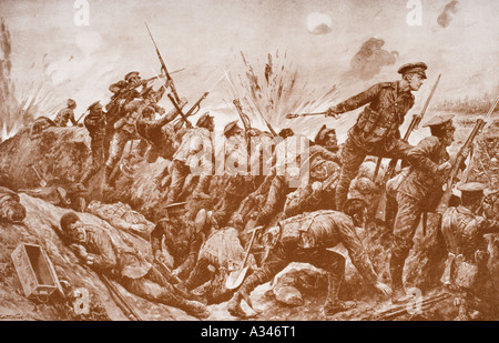 Secondo tenente G H Woolley vincendo la Victoria Cross a difesa della collina 60 durante la prima guerra mondiale. Foto Stock
