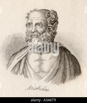 Aristides, 530 – 468 a.C. Statista ateniese, soprannominato 'il giusto'. Inciso da J W Cook Foto Stock