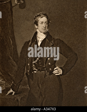 Sir Robert Peel, 2° Baronet, 1788 - 1850. Conservatore britannico statista e due volte Primo Ministro del Regno Unito, 1834/35 e 1841/46. Foto Stock