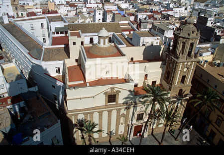 Chiesa di Santiago da Cadiz cattedrale, Plaza de la Catedral, Cadiz, Spagna Foto Stock