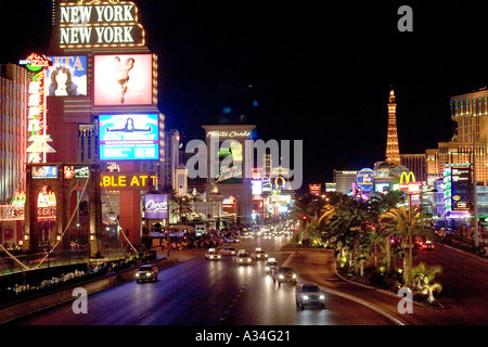 La Strip di Las Vegas Nevada NV USA Foto Stock