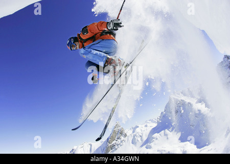 Il freeride, Austria, Alpi Foto Stock