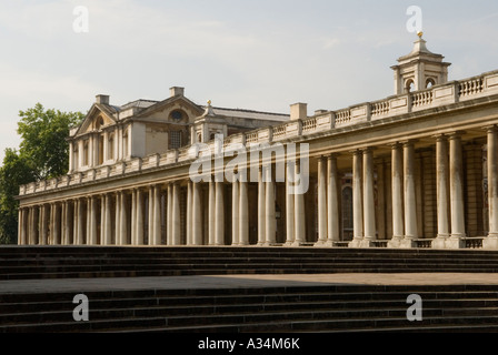 La Old Royal Naval College di Greenwich SE Londra Inghilterra università di Greenwich e al Trinity College di Musica. Foto Stock