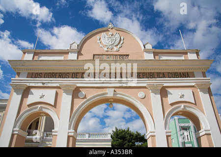 Arco Trionfale, che commemora la nascita della repubblica cubana, Parque Jose Marti, Cienfuegos Cienfuegos, Provincia, Cuba Foto Stock