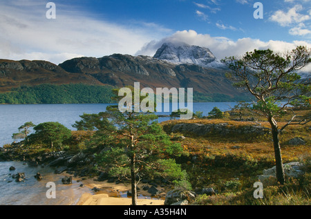 Loch Maree e Slioch Wester Ross Scozia Scotland Foto Stock