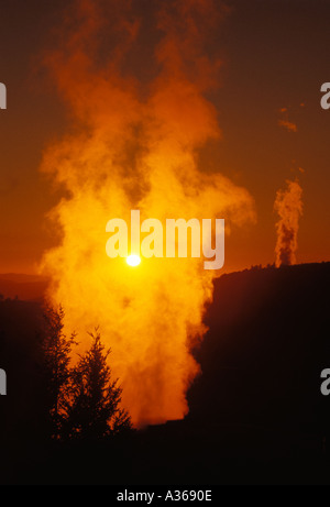 I geyser centrale geotermica nord della California Foto Stock