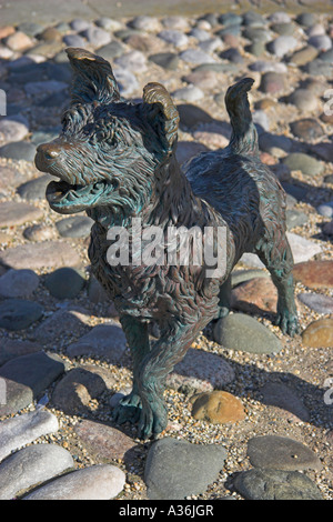 Dettaglio del 'Welcome Home " statua sulla promenade di Fleetwood, nel Lancashire, Inghilterra, Regno Unito Foto Stock